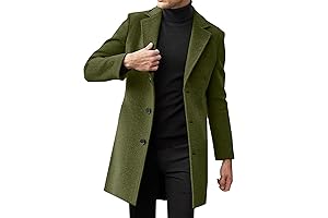 Halloween Trench Coat Men's Winter Peacoat