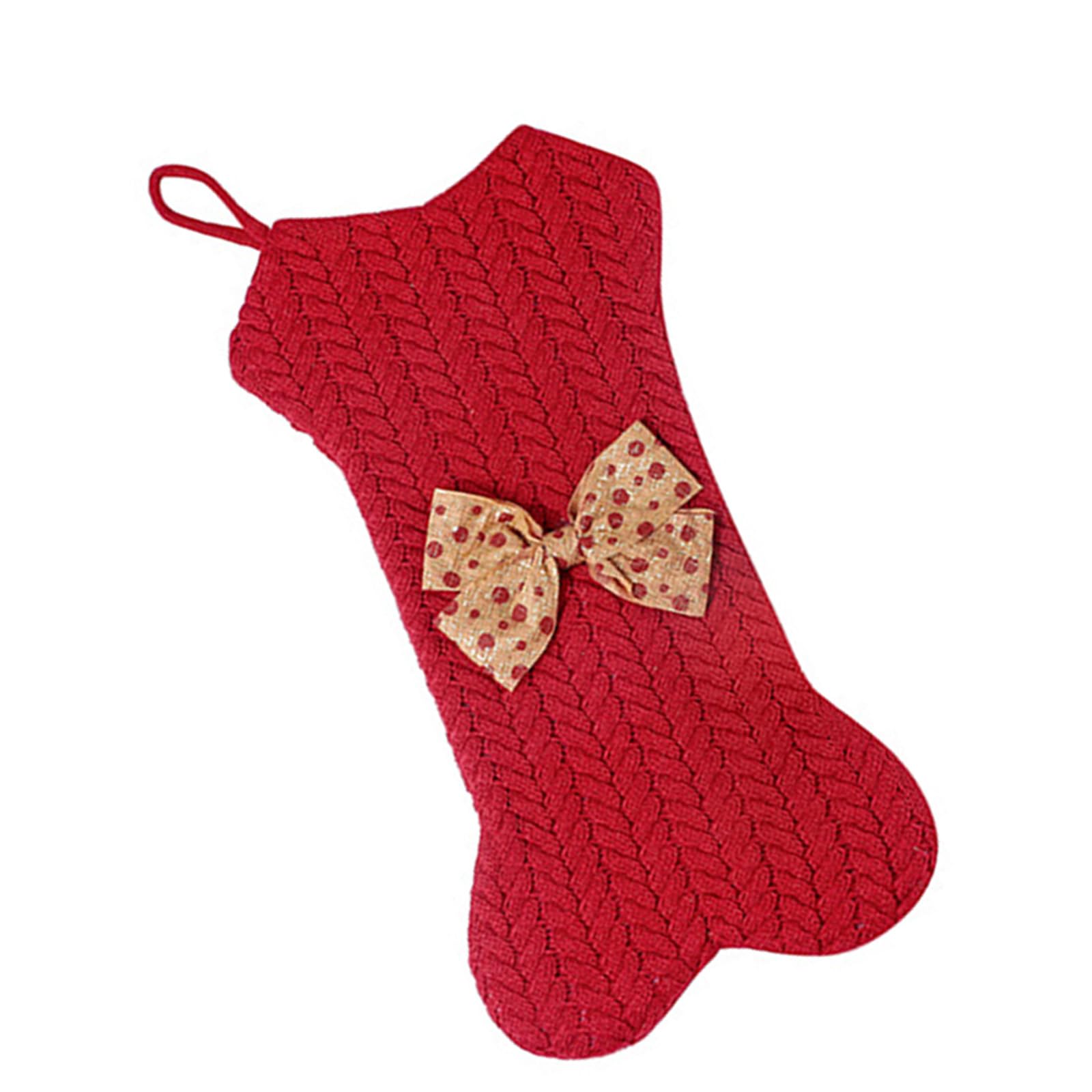 Tsophreniq Delicate Bone Christmas Stocking Festival Stocking Individualized Pouches with Name Bone Shape Christmas Home Accent Gift