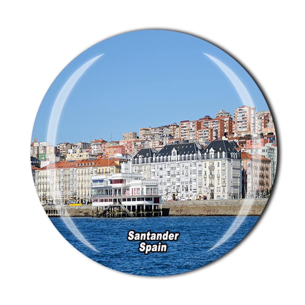 Timefly Santander Spain Fridge Magnet Crystal Tourist Souvenir Gift Collection Refrigerator Magnetic Sticker