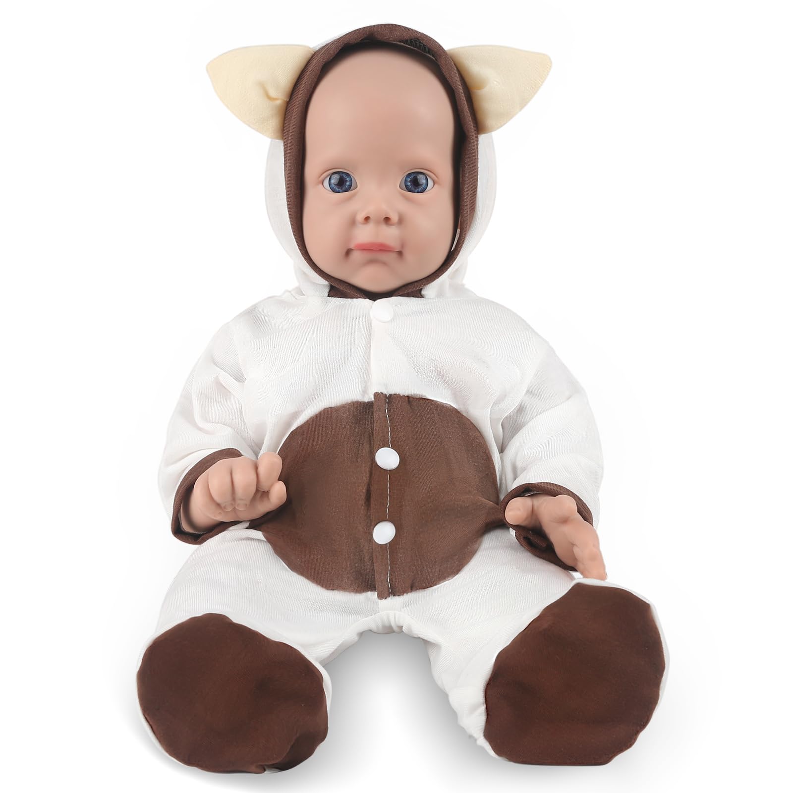 Vollence21 inch Realistic Full Body Silicone Baby Dolls Girl, Newborn Real Reborn Silicone Full Body Dolls Stress Relief Gifts for Kids,Birthday