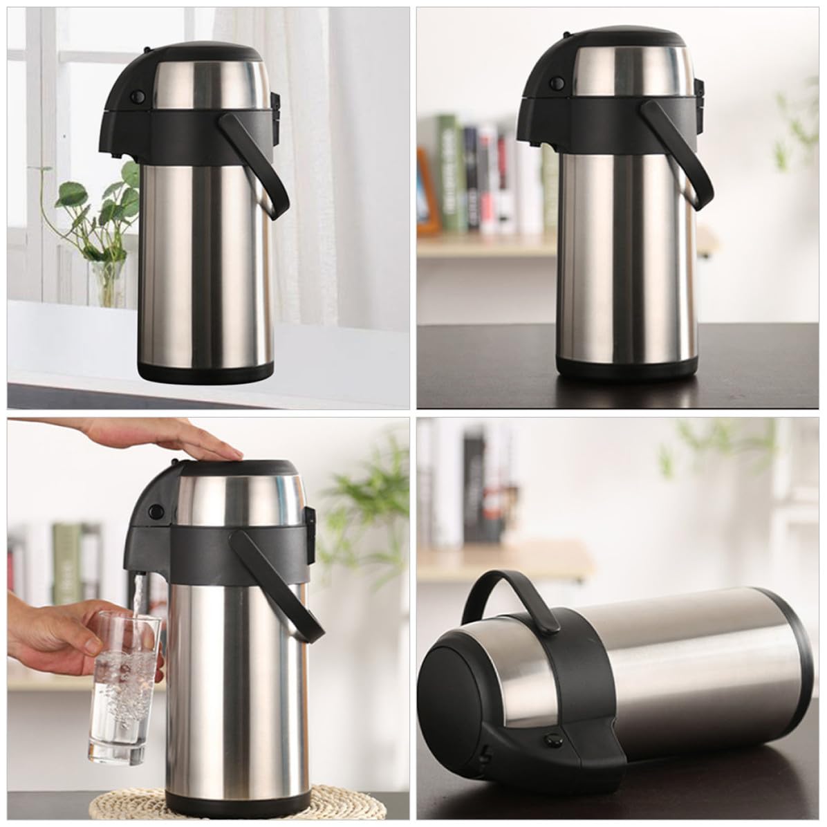 Botella Térmica de Acero Inoxidable de 3.5l para Mantener Bebidas Calientes Dispensador Adecuado para Reuniones Grandes y Cocina