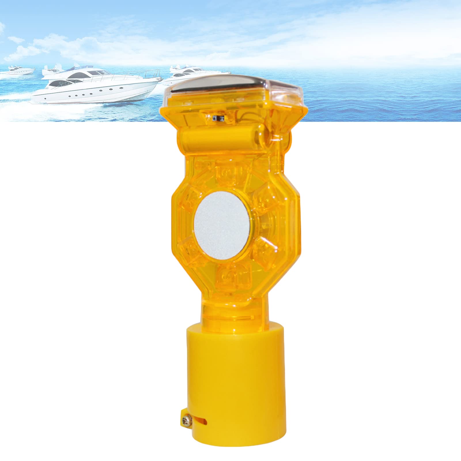 YHWD Marine Led Lights for Boat Underwater, Solar Boat Navigation Lights with IP54 Waterproof, 6 LED Lamp Beads for Yacht Fishing Pontoon Boat Sailboat Kayak