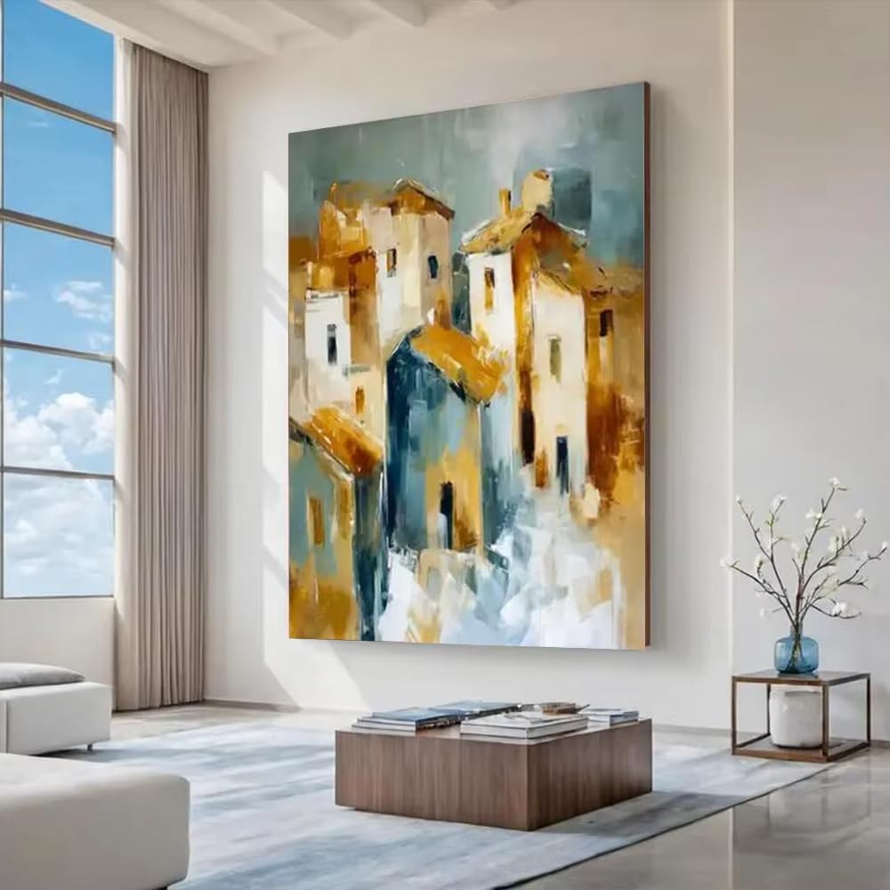 awtrhfc Abstract Painting Nordic Mediterranean dwelling Wall Art Picture For Home Living Room Decor(50x75cm(20x30in)/No frame)