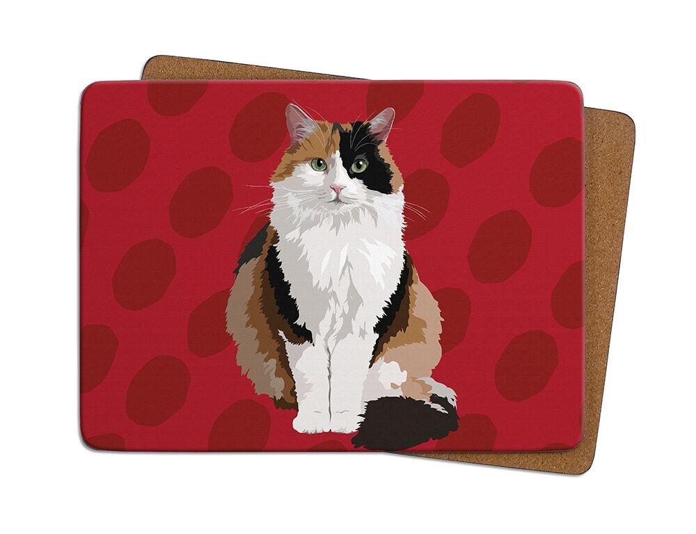 Leslie Gerry Tortoiseshell Cat Placemat