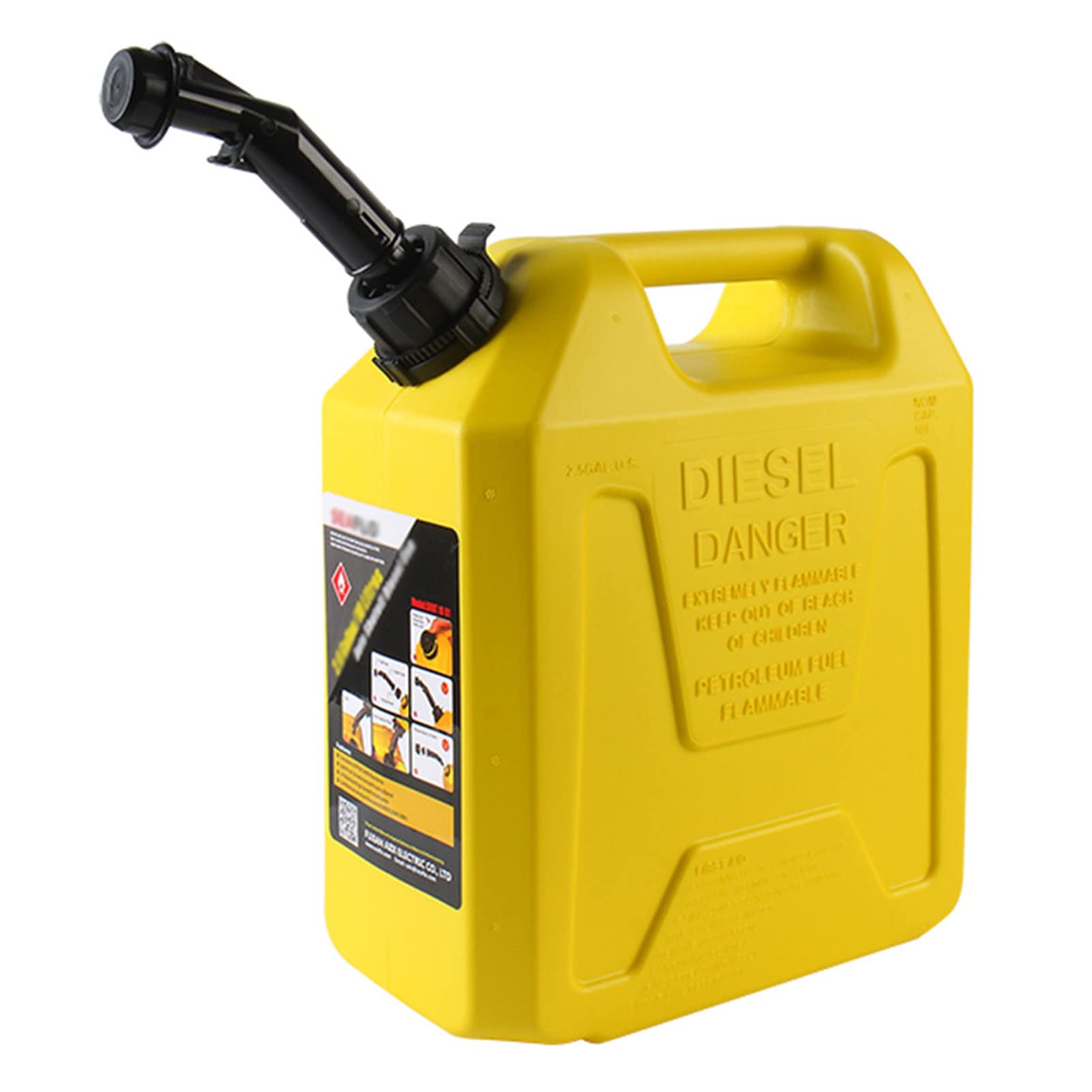 Tanica per Carburante, stoccaggio per tanica di Gas in plastica da 5L/10L/20L, Serbatoi di trasferimento di Carburante Portatili con Tubo dell'olio Integrato