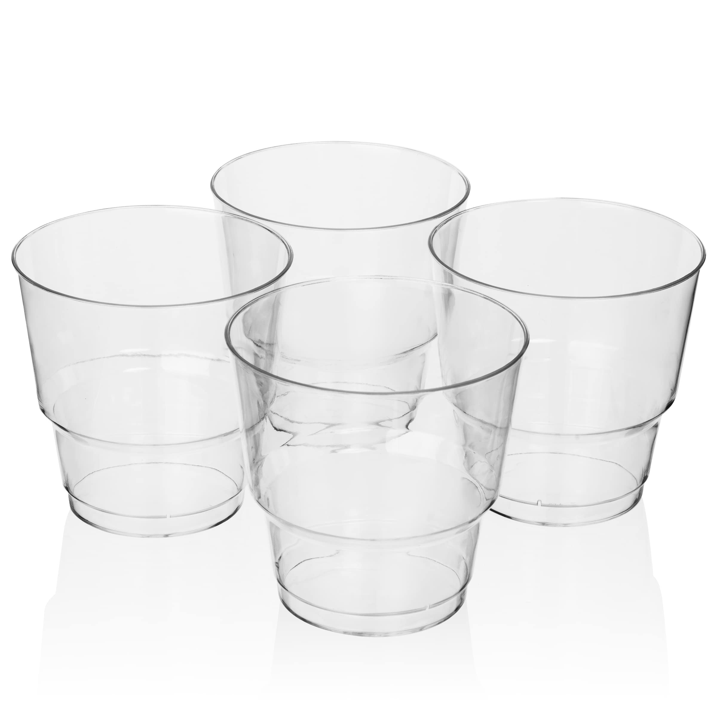Vasos pequeños de fiesta de 5 onzas, paquete de 96 unidades, plástico duro transparente, resistente, grado alimenticio, mini tazas para cócteles y bebidas de fiesta, reutilizables, 96