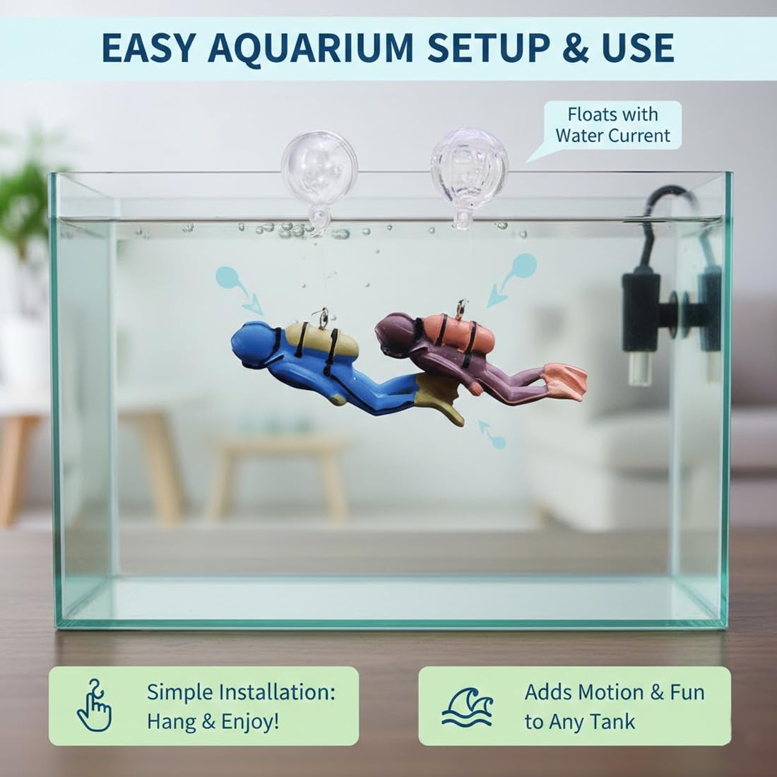 Decorazioni per Acquario 2 Pezzi Subacquei Galleggianti Accessori Acquari