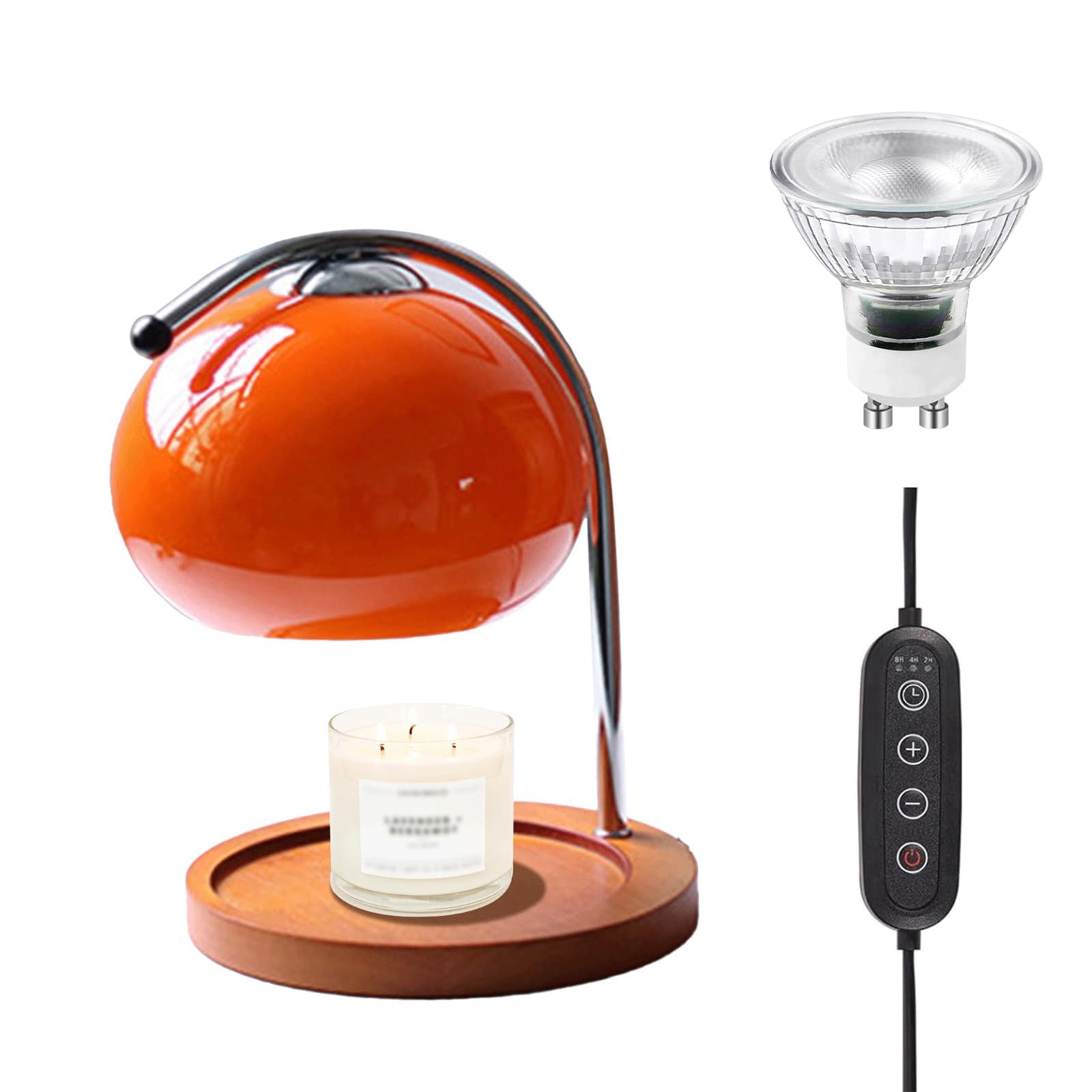 CELOTUS Mini-Retro-Aromatherapie-Lampe, geschmolzenes Wachs, Glaskerzenheizung, Schreibtischlampe, Arbeitszimmer, Büro, Zuhause, Kerzenheizlampe (ohne Wachs) (Farbe 3)