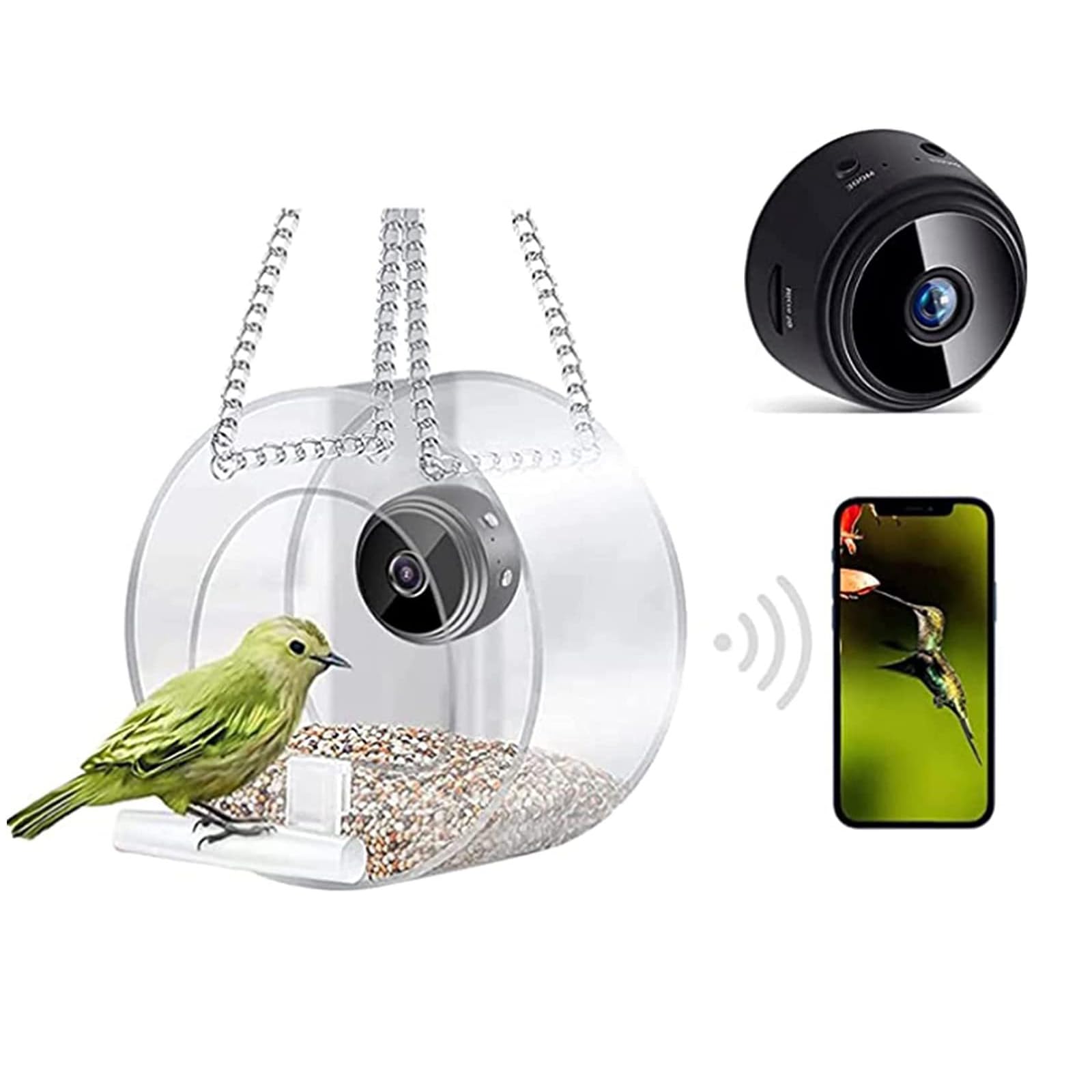 Petyoung Smart Birdfeeder mit HD 1080P Kamera für