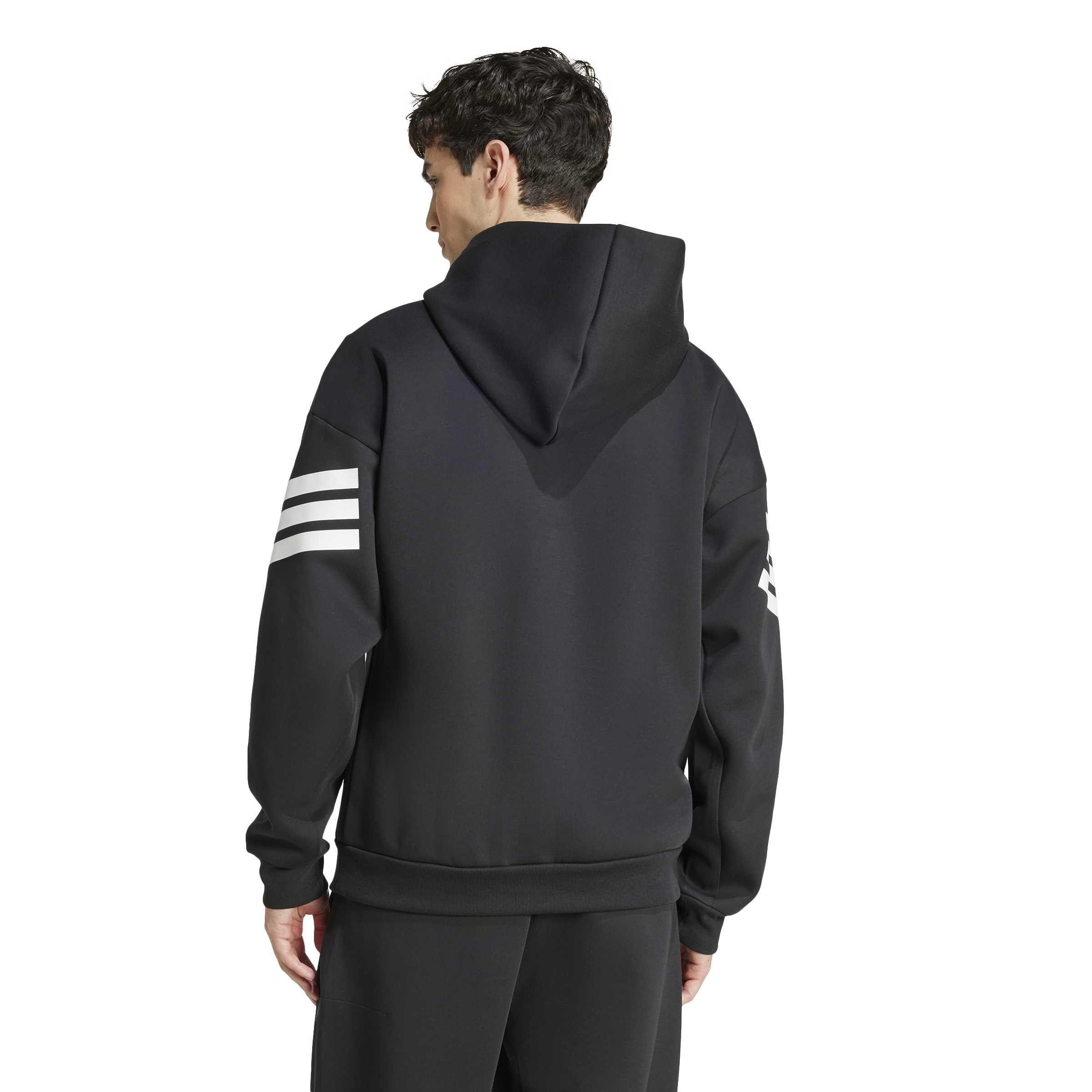 adidas Men's Future Icons Three Stripes Hoodie, Black, XL