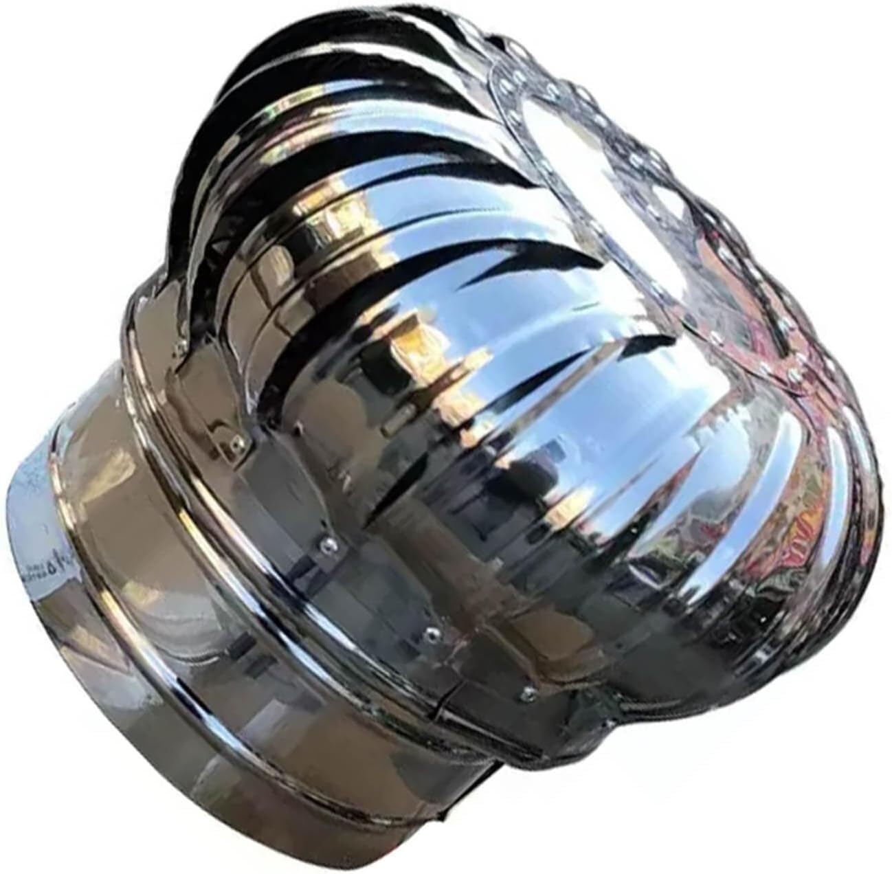 JvFbjLF Roof Turbo Ventilator Round Silent Stainless Steel Ducted Roof Ventilator Attic Vent(200mm)