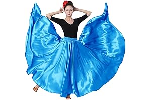Praise Dance Skirts for Girls Ankle Length Women's Long Retro Maxi Tea Skirt