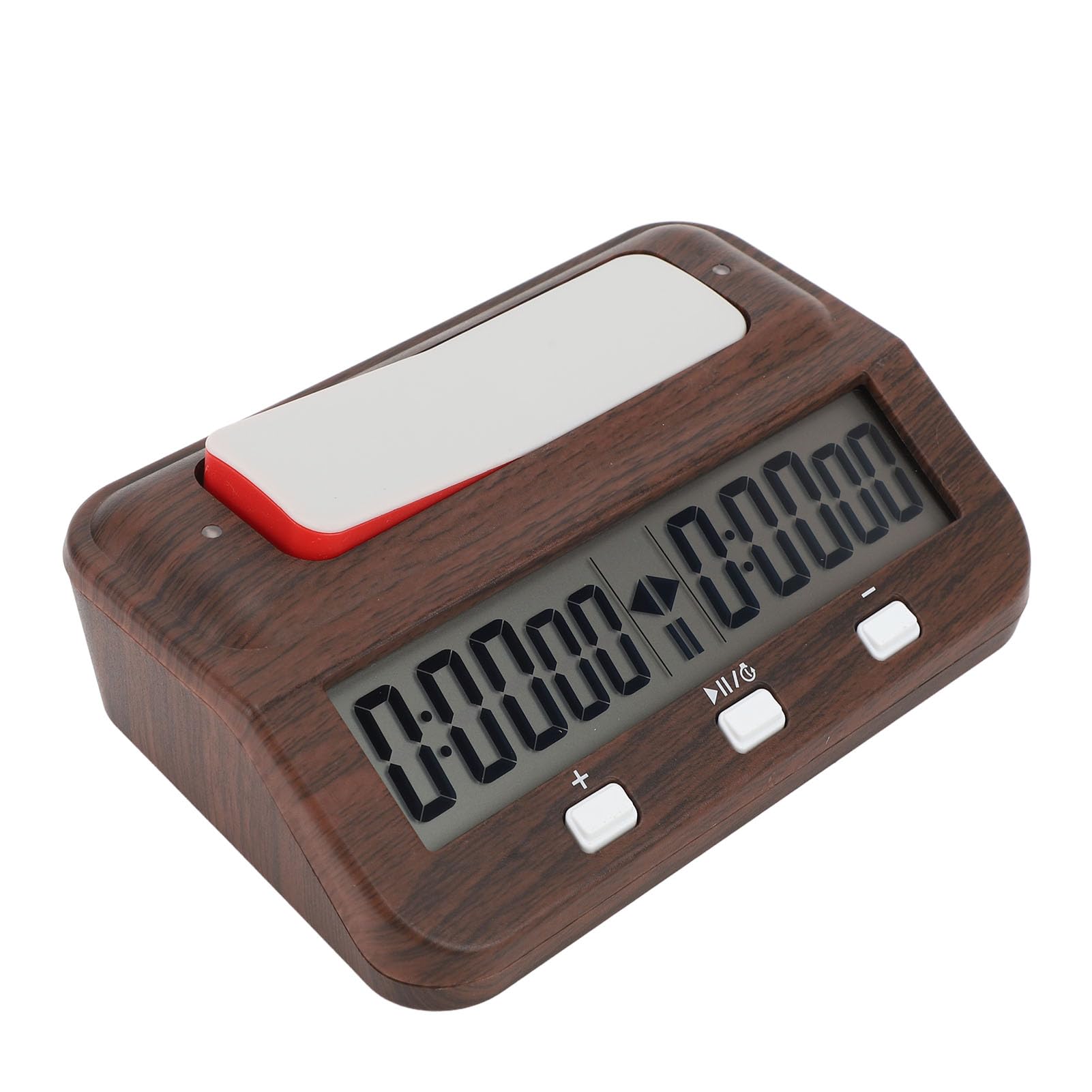 Horloge d'Échecs Numérique, Multifonction Portable avec Alarme Sonore Design Bois Élégant Minuteur Professionnel pour Tournois Jeux de Société Entraînement à Domicile Clubs
