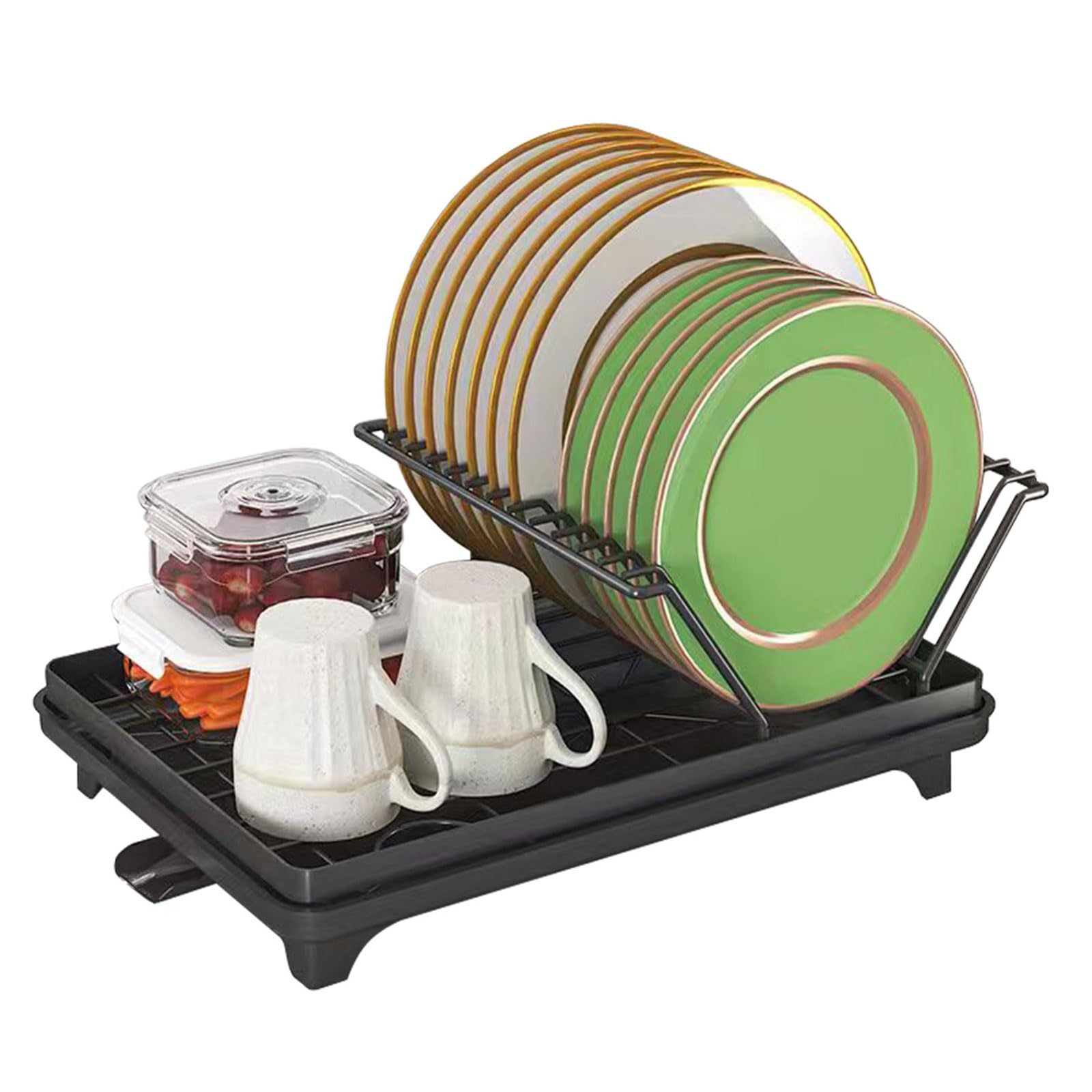 Kalttoy Practical Drainer Space Efficient Drying Rack for Dishes Spoons and Forks Space Saving Storage Tableware Organiser Drying Rack
