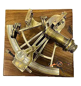 Brass Handmade Antique Navigational Sextant with Wooden Box Ship's Instruments Decorative Nautical Collectible Gift Item JSI-1170 by JSI Survey
