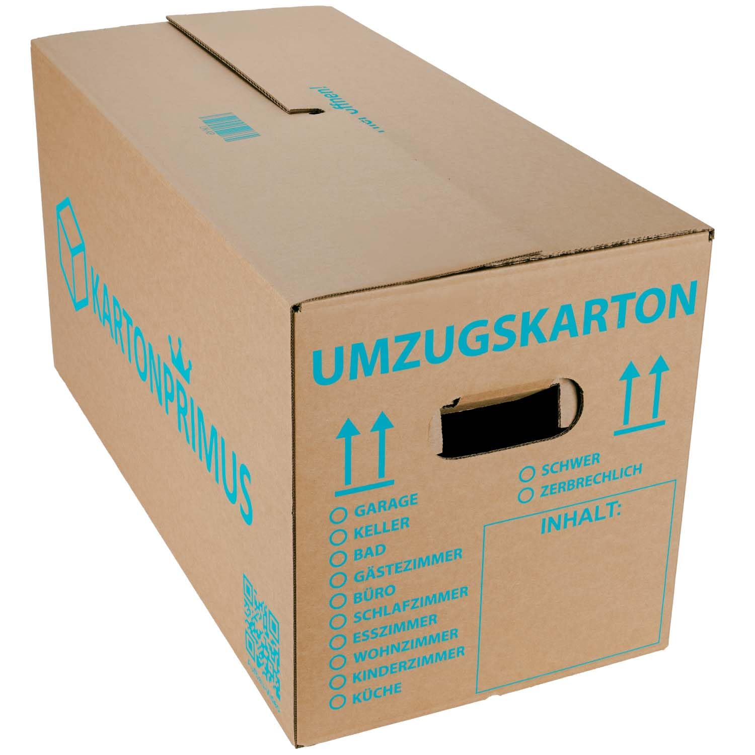 10 Umzugskartons 620 x 300 x 330 mm zweiwellig stabiler Karton bis 40 kg verstärkte Griffe und stapelbar Umzugkarton Umzugsbox Bücherkarton Archivbox Ordnerkarton Umzugskiste (10 Stück)
