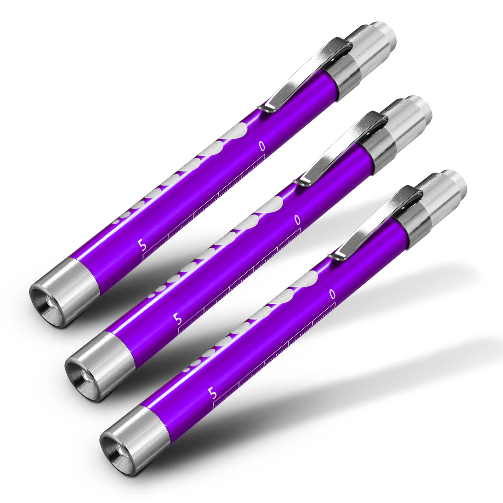 Re-Gen Purple Doctors Nurses Reusable Aluminium Led Pen Light Diagnostics Inspection Penlight Pocket Torch Flashlight (3, )