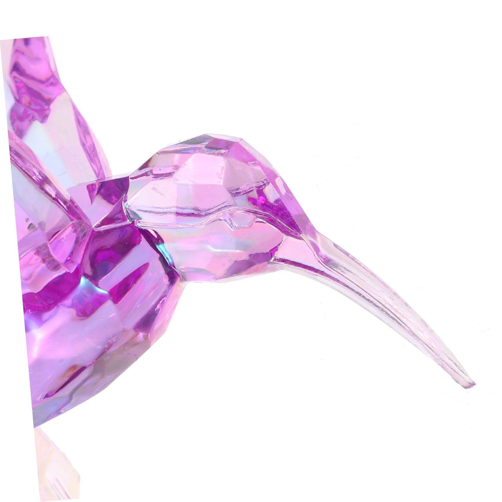 TOYANDONA 6 Stück 6-teiliges schillerndes Deko-Set mit transparenten Acryl-Vogelanhängern in bunten Farben für Fenster, Garten, Hochzeit und Weihnachtsbaum, leicht und fein gearbeitet