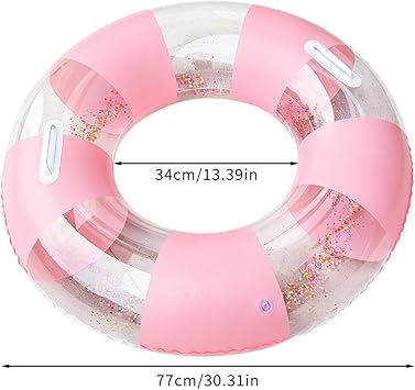 Inflatable Swim Ring with Handles Pool Float