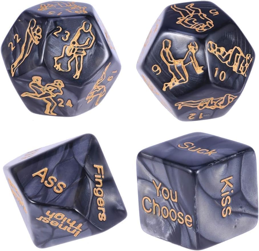 Un Juego de 4 Piezas de plástico para una Fiesta romántica de Dados Juego de Dados Regalo de Chica de Despedida de Soltero