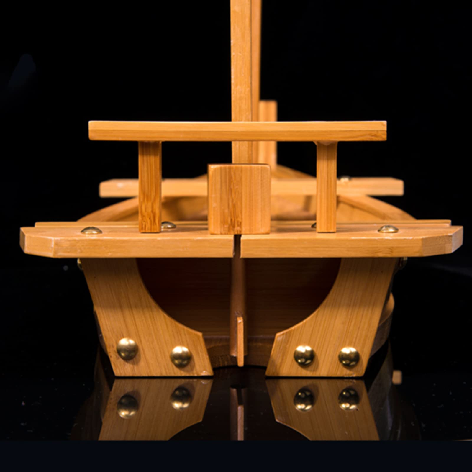 Assiette de service à sushis en bois - Grande taille - 70 cm - Idéal pour restaurant ou service de restauration