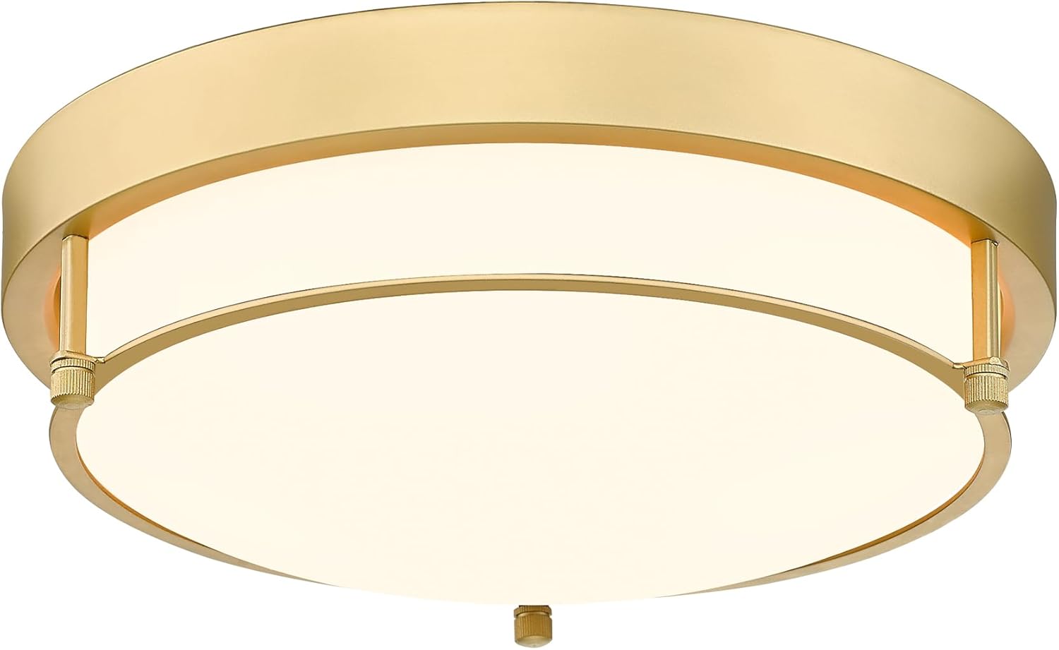 Flush Mount Light Fixture, 12 inch 2-Light Modern Ceiling Light with Brass Gold Finish for Hallway Kitchen Laundry Bedroom, 4822-BB Brass Gold 12 Inch