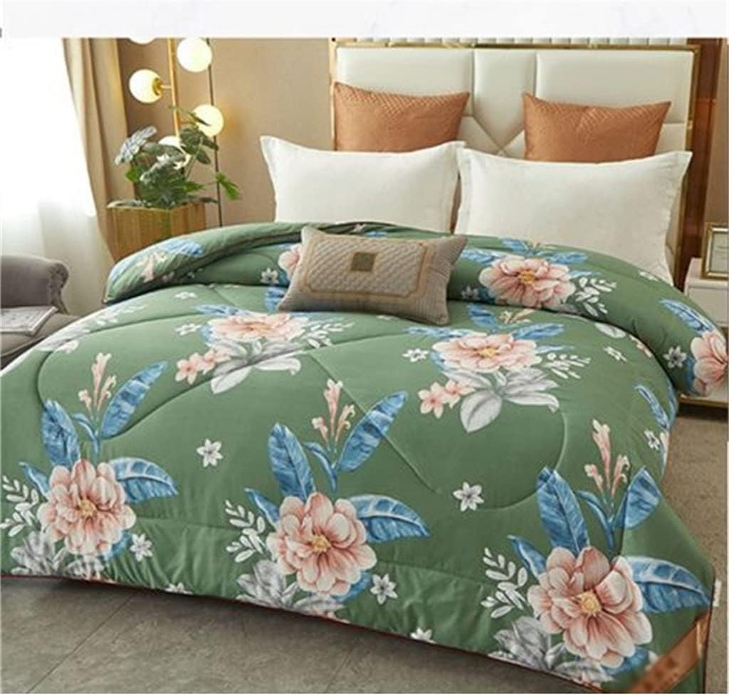 3D Flower Printed Down Comforter Duvet Warm Soft Duvet Down Blankets Bed Winter Quilted Blanket Comforter(220 * 240CM 4KG)