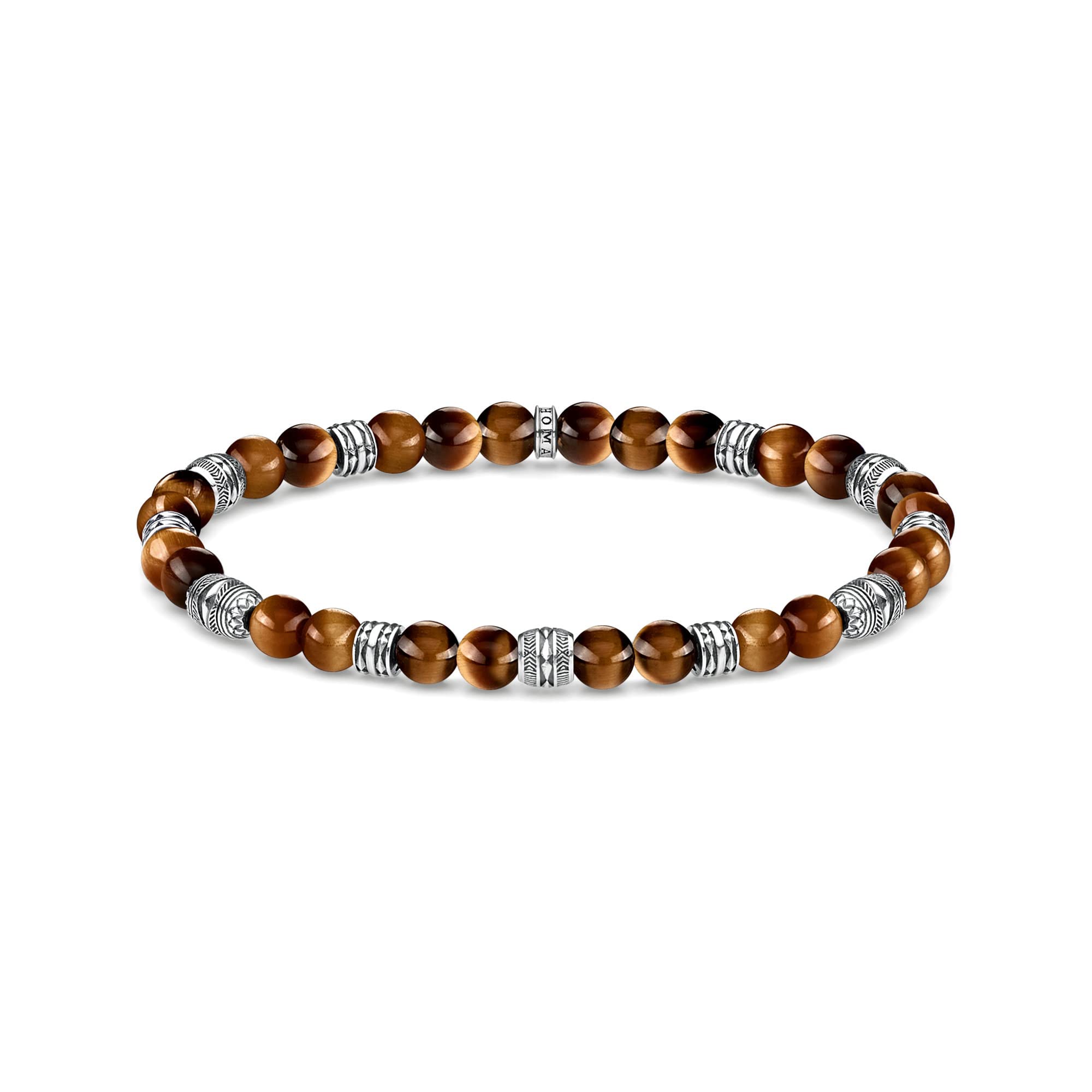 THOMAS SABO Armband Talisman Tigerauge 925 Sterlingsilber, Geschwärzt