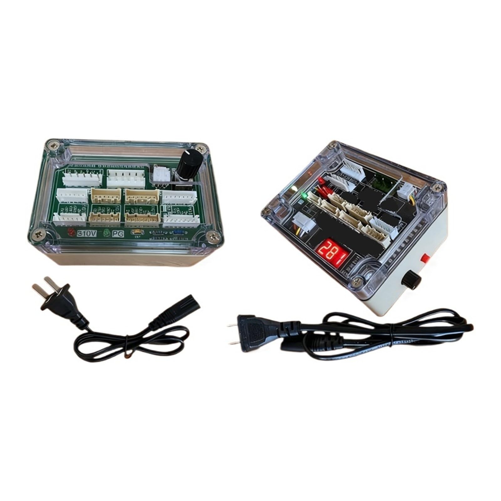 Aire acondicionado de coche, Detector de ventilador de CC de 3/5 cables, placa de accionamiento de ventilador de CC, herramientas de inspección automotriz(White)