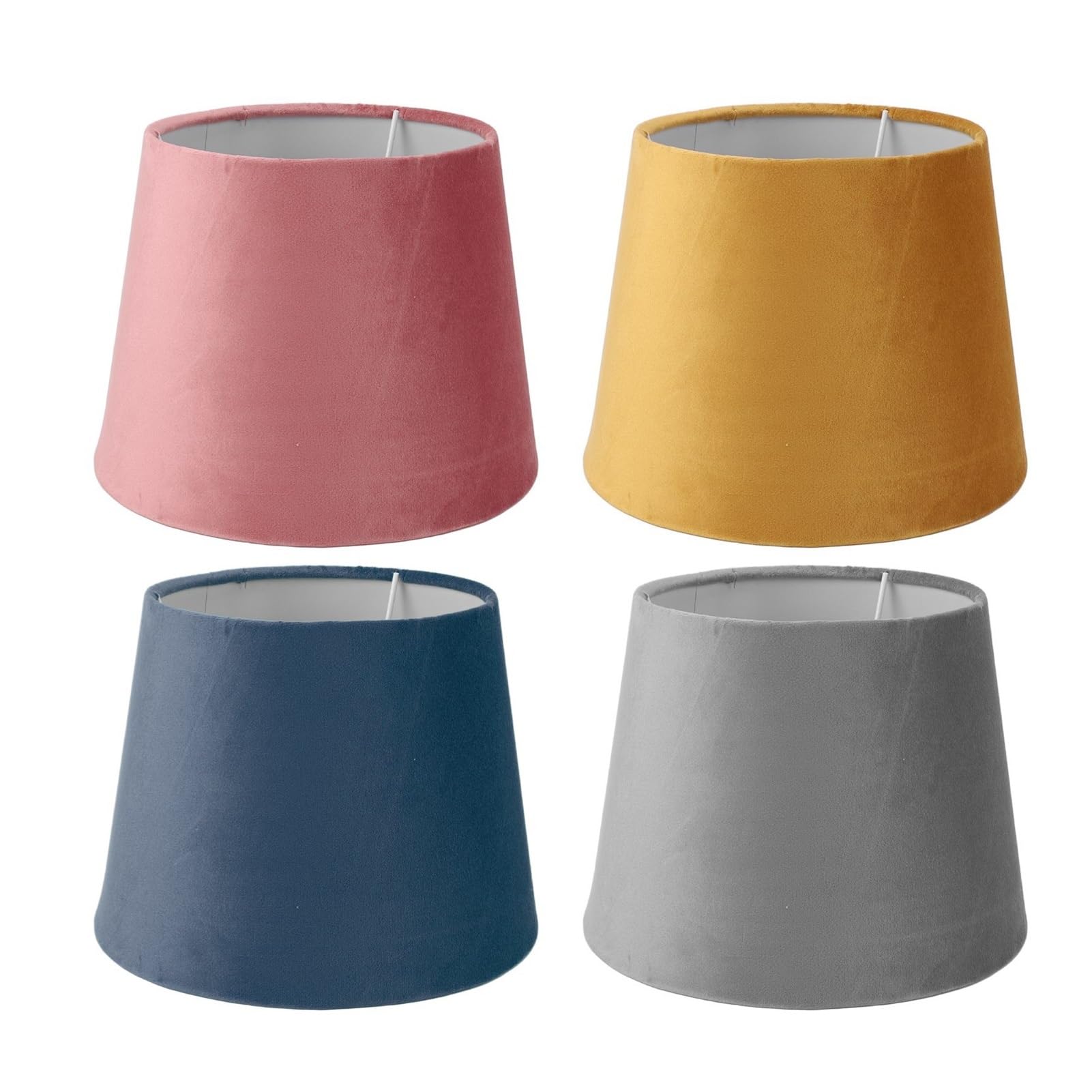 Velvet Lamp Shade Table Lamp Shade E27 E14 Velvet Conical Fabric Decorative Lampshade Replacement for Bedroom Living Room Floor Lamps(Gold)