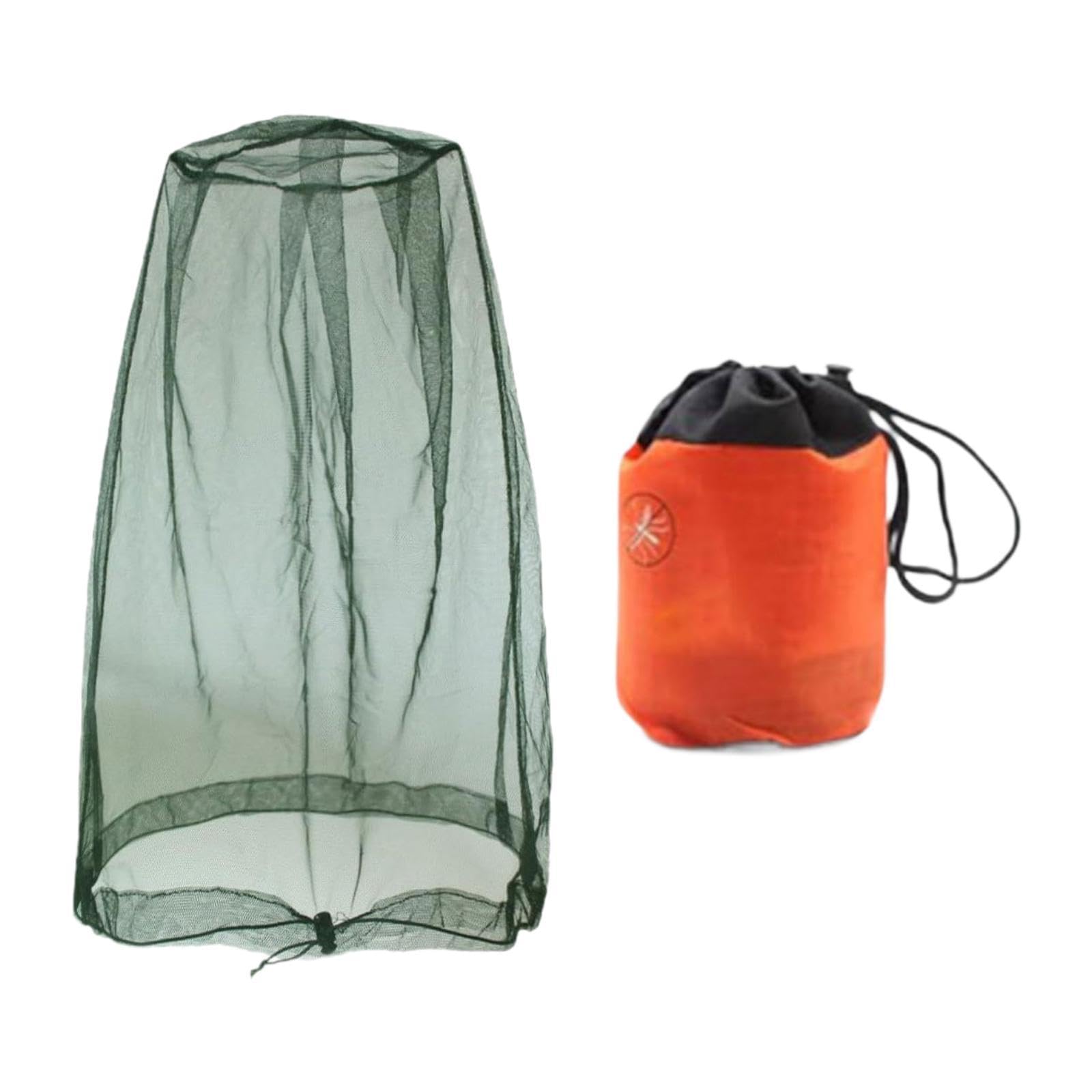 Bug Bee Face Mesh Cover with Carry Bag Soft for Travel Walking Hiking Green L| Insect Nets & Repellents| Emergency Gear | Outdoor Sports |Sporting Goods-image-39
