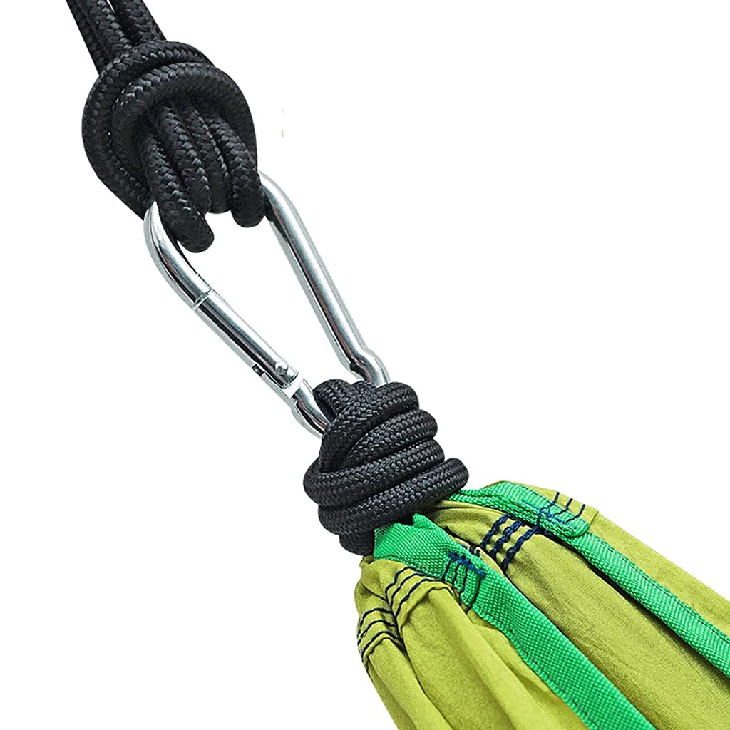 Hängematte Hängematte Camping Hängematte mit 2 Sicherheitsseilen Nylonmaterial kann zum Backpacking-Travel-Strand-Koppel ein Überleben im Freien verwendet werden Hängematte Outdoor ( Color : Green )