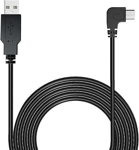 YQMAJIM Cable de alimentación para cámara de salpicadero, cable de alimentación de carga micro USB de 11 pies para cámara de salpicadero de