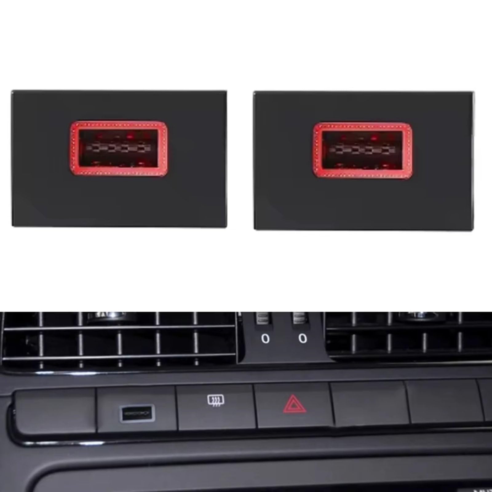 Prise USB Pour Console Compatible Avec VW Pour POLO 2011–2013 Adaptateur Charge Téléphone Automatique Double Chargeur Prise D'interface QC3.0 Interface USB AUX voiture