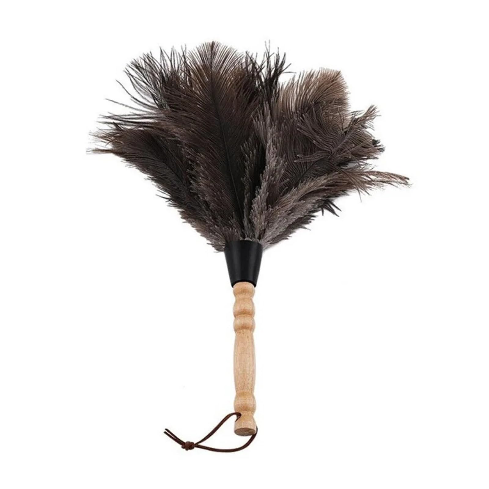 Anti-Static Wooden Hand Cleaner Household Cleaning Tool Removal Ostrich Feather Brush Duster Fur for Cleaning