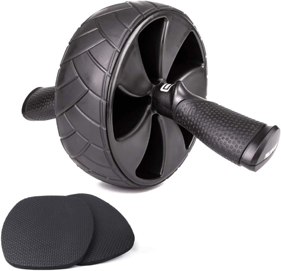 Ab Wheel, Ab Roller with Ergonomic Handles and padded Knee Mats, Great grip, Home Workout Equipment for Core and Ab Workout - Abdominal Exercise for Both Men Women