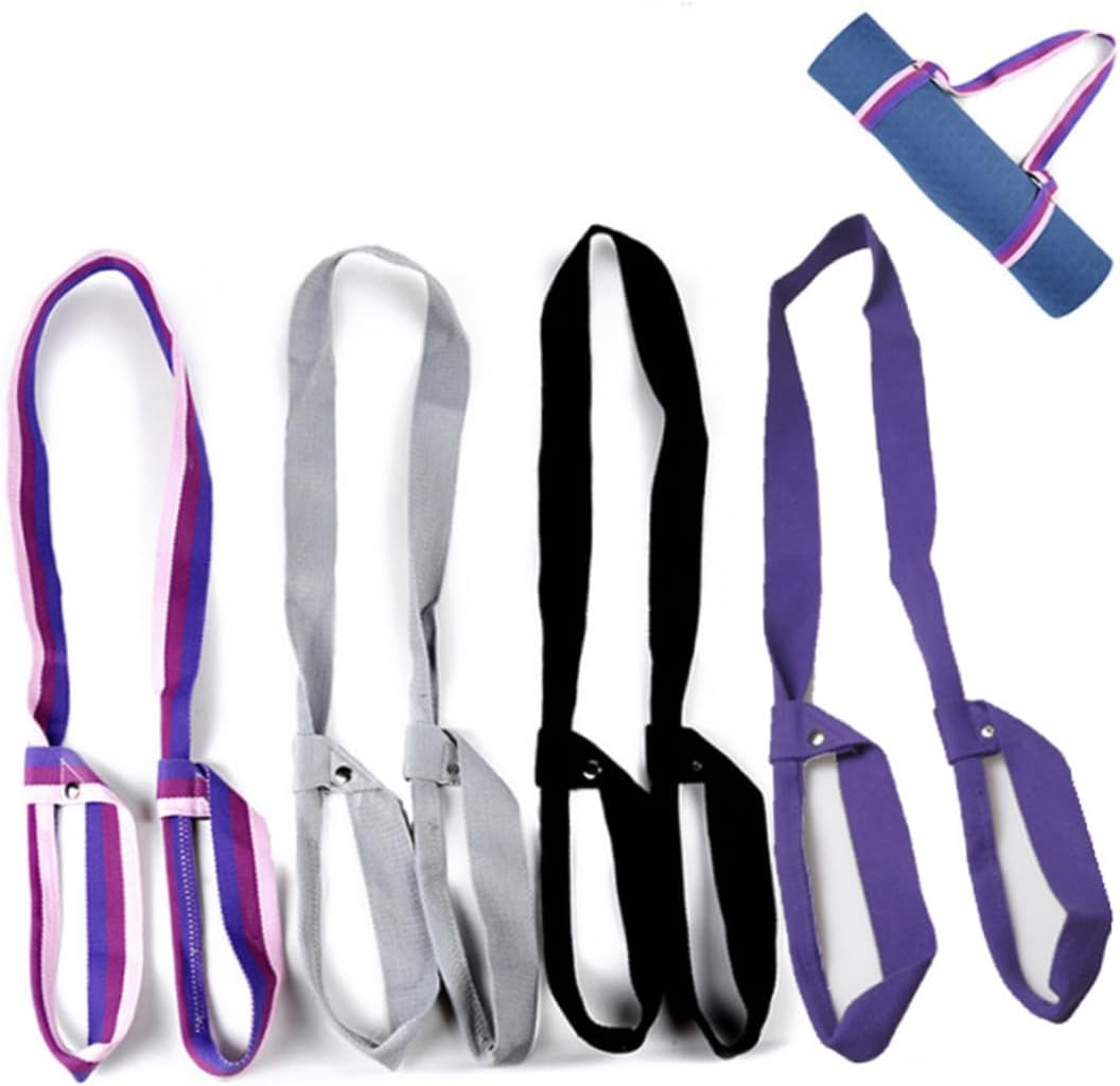 Toyvian Adjustable Cotton Yoga Mat Strap Carrier for Lightweight Durable Sling Purple Red Pink Accessory for Exercise Enthusiasts