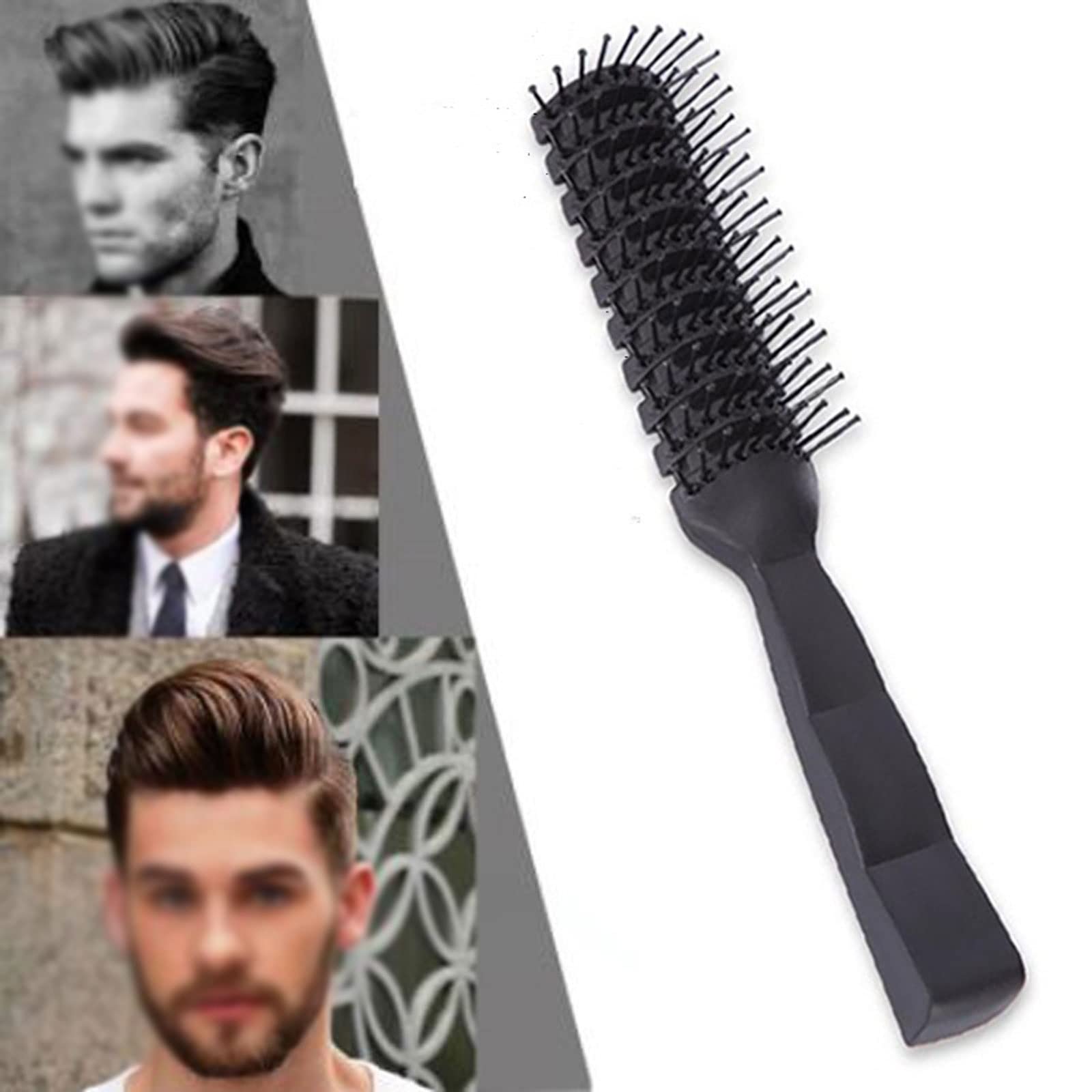 DieffematicSZ Grzebień 1pc Men Hair Brush Hairdressing BarberHeat Comb Hair Wig Styling Tool Comb Brush Massage Tools