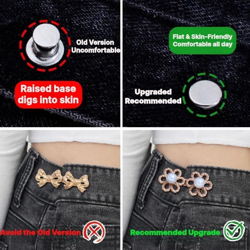 Pant Waist Tightener – Upgraded Flat-Back No-Dig Design – Adjustable Pants Waist Tightenern, Waist Cincher Clip image 3