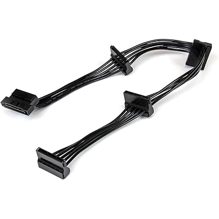 StarTech - PYO4SATA .com 15.7-Inch (400mm) SATA Power Splitter Adapter Cable - M/F - 4x Serial ATA Power Cable Splitter (PYO4SATA) Black