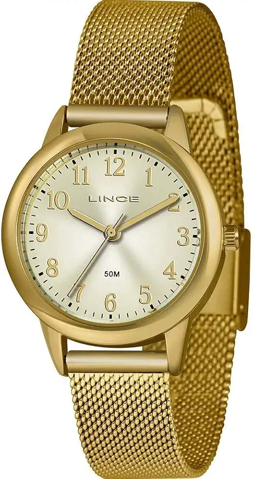 Relógio Lince Feminino Ref: Lrg4653l C2kx Casual Dourado
