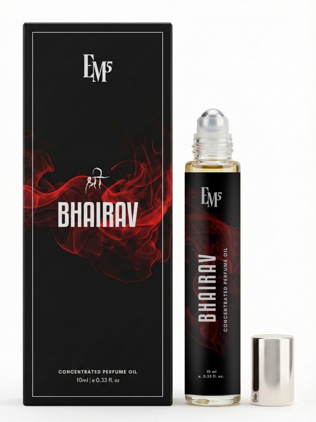 EM5 Bhairav Concentrated Perfume Roll-On for Men | Dark, Animalic, Smoky, Tobacco, Leather & Oud Fragrance | 100% Alcohol Free | Strong & Long Lasting Perfume Roll On | 10 ml-image-11