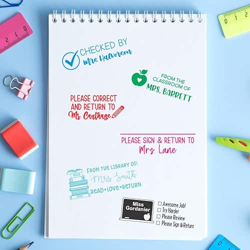 Teacher Stamps - Custom Stamp for Grading, Homework, Classroom, and