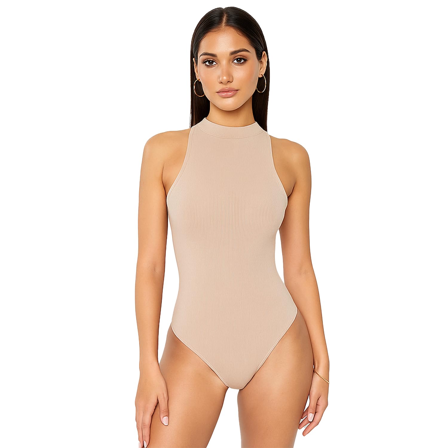 Premium Stretchable Bodysuit for Women Seamless Sculpting Body Shaper Tummy Control Full Body Shapewear for Women Steel-Free Tank Top Halter Neck Thong Shapewear for Bodycon Dress-image-30