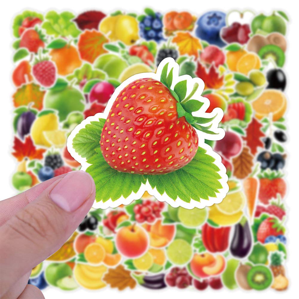 100PCS Fruits and Vegetables Stickers for Teens Adults,Cute Cartoon Realistic Vegetable Waterproof Decals for Laptop Scrapbook Cup Water Bottle Phone Guitar Luggage Kids Classroom Party Supplies - Image 4