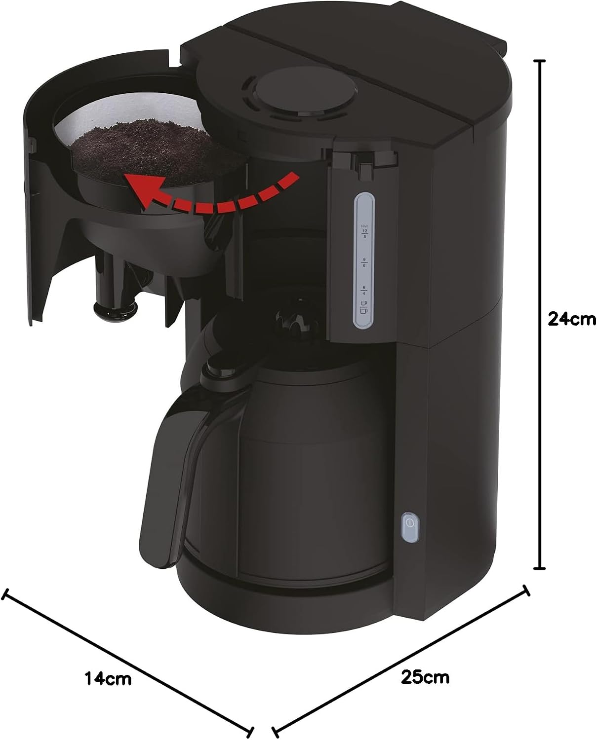 KRUPS Pro Aroma KM303810 Dimensions
