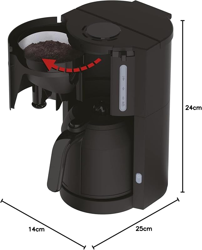 Krups ProAroma KM303810 Termikus Kávéfőző 800W 10-15 Csészéhez Fekete