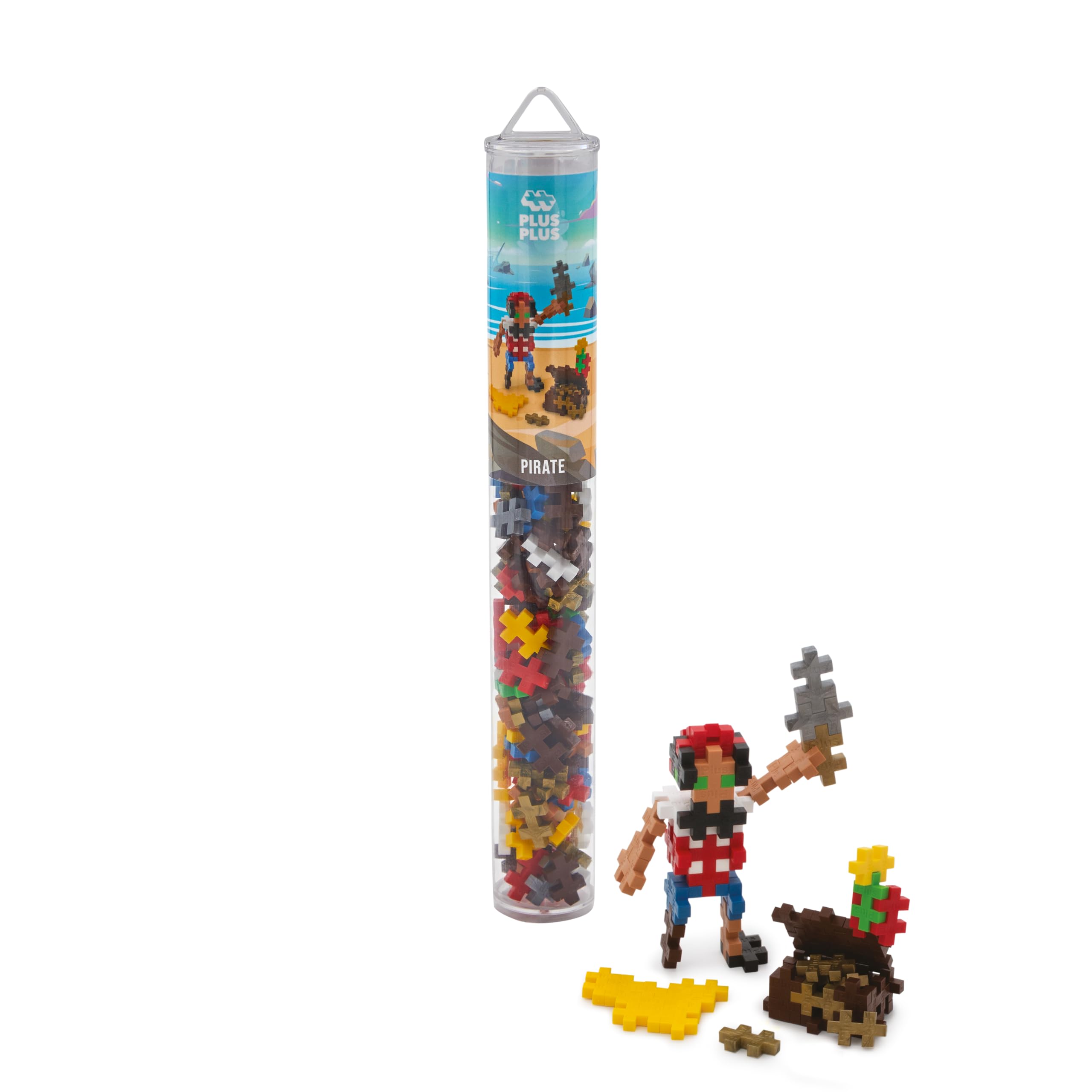 Plus Plus Building Blocks Toy - Kids Pirate Toys, Creative Construction Learning Resources and STEM Play for Home and Travel - Girls and Boys Toys Age 5 Plus, Pirate 100 Pieces — image 1