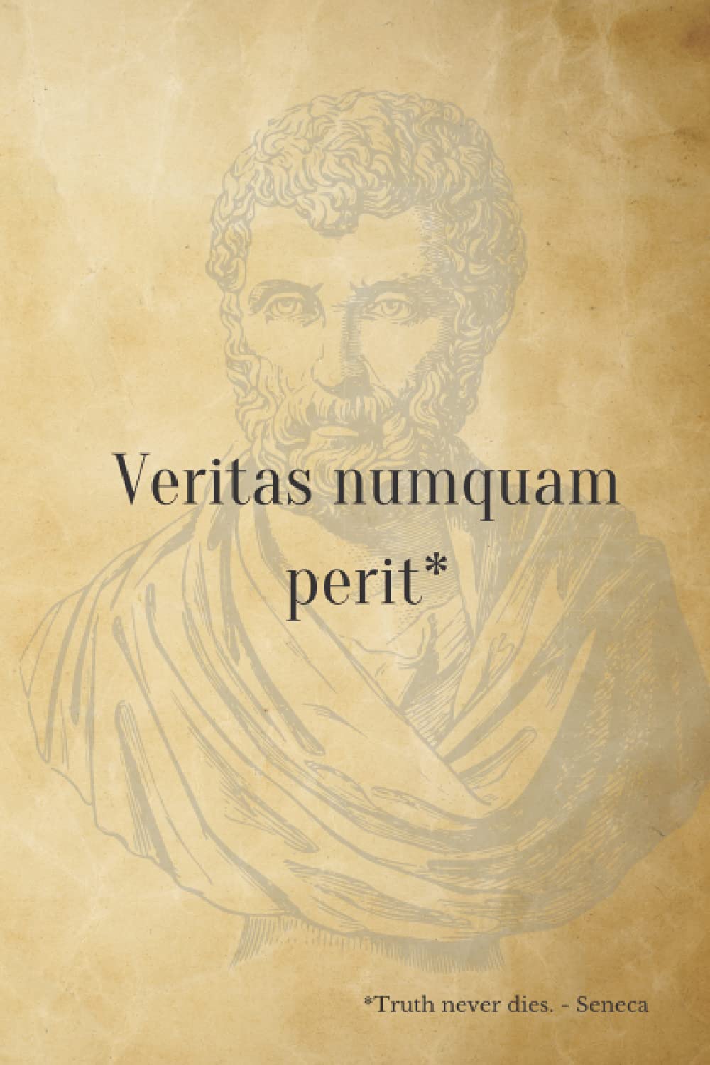 Latin Quote Notebook/ "Veritas numquam perit" Paperback [ 120 pages / Unlined / 6x9 inch / Cream Colour ]: 15x22 cm Unlined Notebook (Truth never dies. - Seneca )