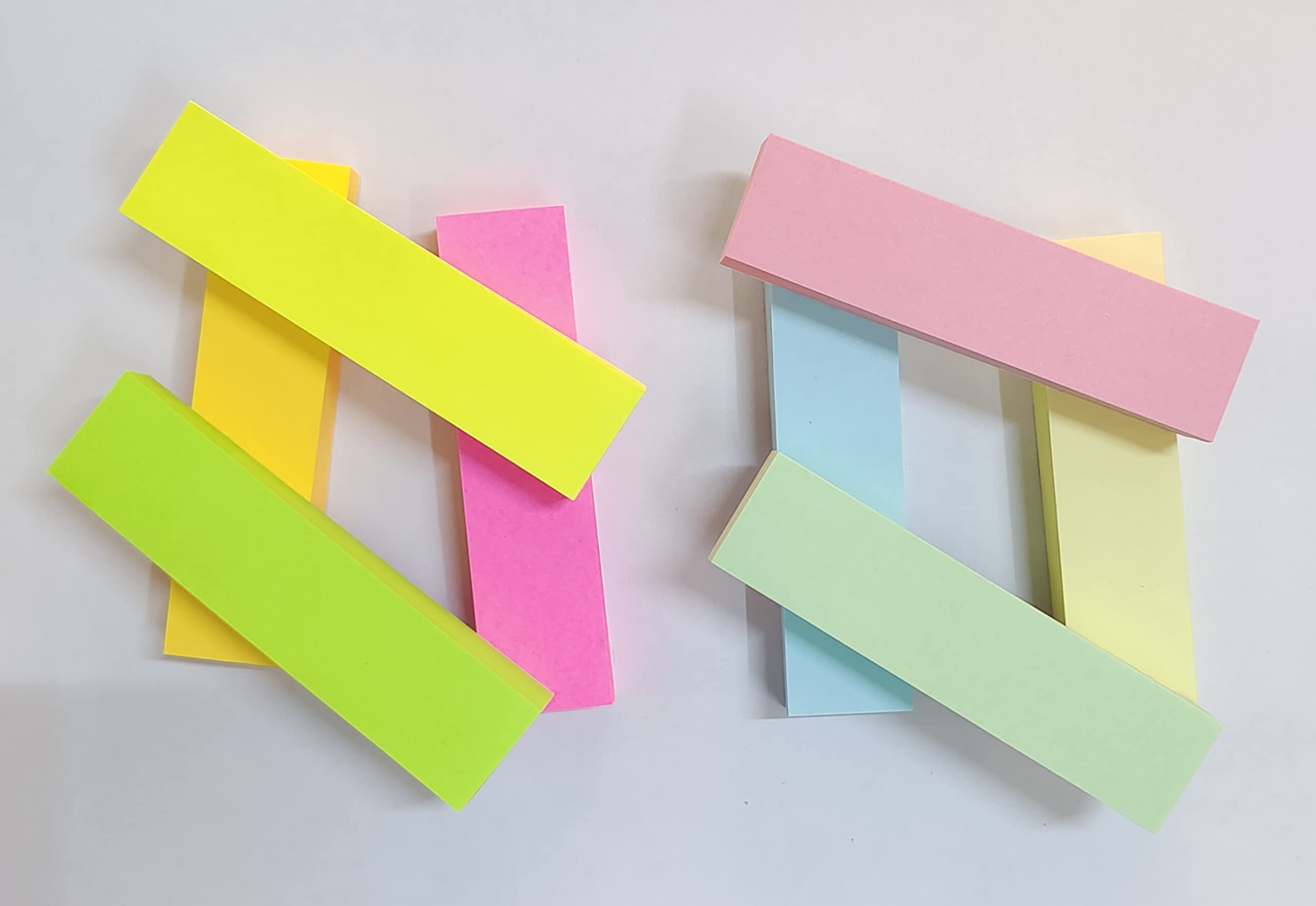 Prompt-Me Page Markers Sticky Index Tabs 800 Sheets (400 Sheets neon + 400 Sheets Pastel), Colored Sticky Notes for Page Marker Bookmarks 8 Colors, Sticks Securely, Removes Cleanly